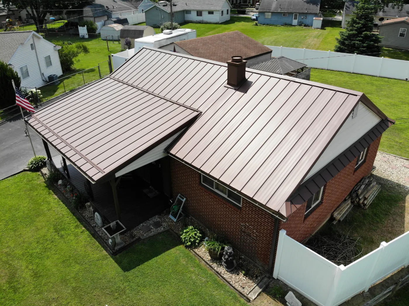 Tarping and dry-in on a Knightstown commercial roof